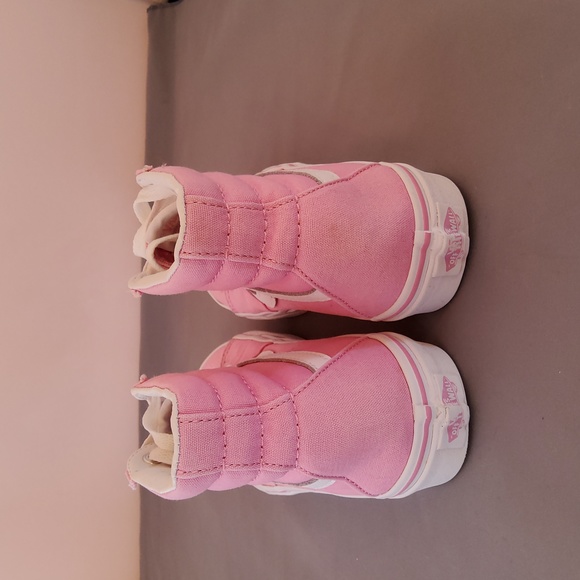 Vans hi-top unisex pink canvas sneakers - Picture 3 of 5